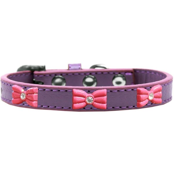 Pet Pal Pink Glitter Bow Widget Dog CollarLavender Size 20 PE799298